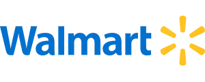 Walmart logo with blue text and yellow starburst